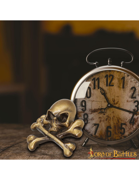 Parche calavera pirata en latón para...