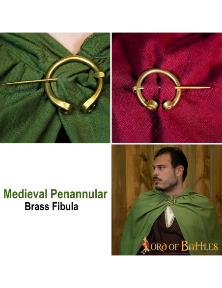 Fíbula medieval en latón Fíbula medieval en latón