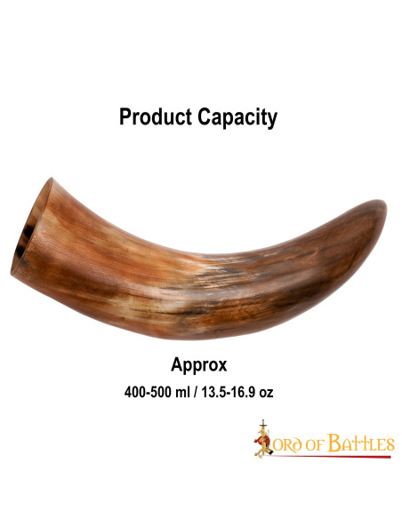 Middeleeuwse drinkhoorn met naturel...