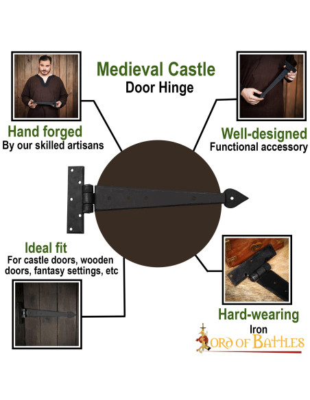 Bisagra de puerta medieval forjada en...