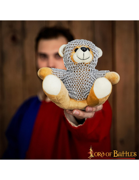 Oso de peluche medieval con cota de...