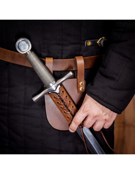Læder baldric til dolk eller sværd,...