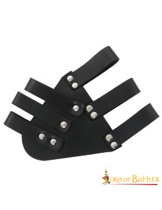 Baldric Renaissance-Schwert aus Leder, schwarz