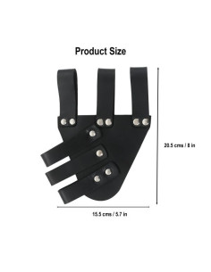 Baldric Renaissance-Schwert aus Leder, schwarz 2