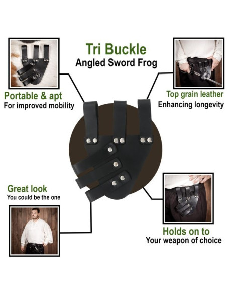 Baldric Renaissance zwaard in leer,...