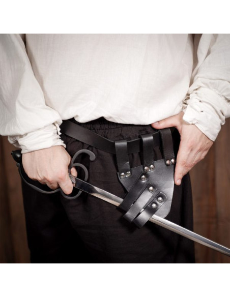 Baldric Renaissance zwaard in leer,...