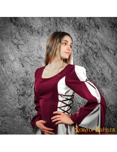 Mittelalterliches Damenkleid von Zuria, zweifarbig...