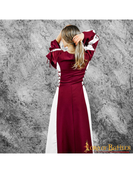 Vestido medieval mujer Zuria, bicolor... Vestido medieval mujer Zuria, bicolor...