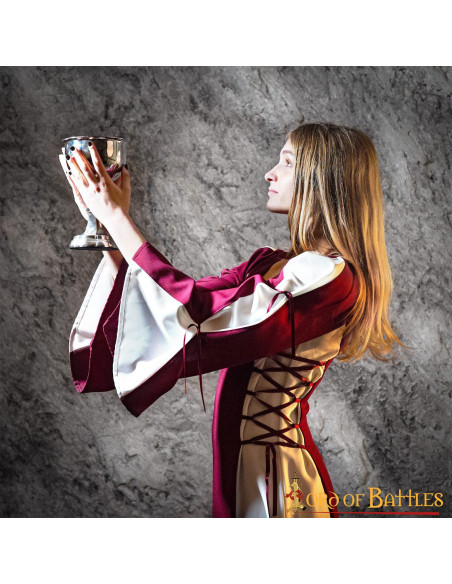 Vestido medieval mujer Zuria, bicolor... Vestido medieval mujer Zuria, bicolor...