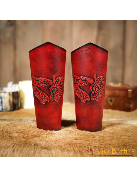 Brazaletes Fantasía Dragón en cuero... Brazaletes Fantasía Dragón en cuero...