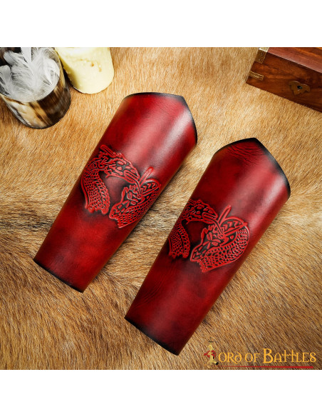 Brazaletes Fantasía Dragón en cuero... Brazaletes Fantasía Dragón en cuero...