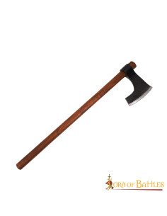 Bebaarde vikingbijl met koolstofstalen kop
