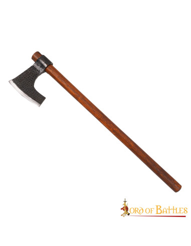 Bebaarde vikingbijl met koolstofstalen kop