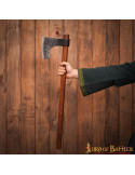 Bebaarde vikingbijl met koolstofstalen kop