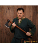 Bebaarde vikingbijl met koolstofstalen kop