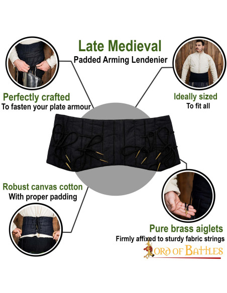 Brede gewatteerde riem om Lendenier...