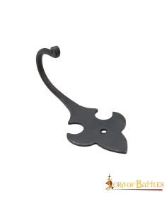 Colgador medieval flor de lis en forja para pared 2