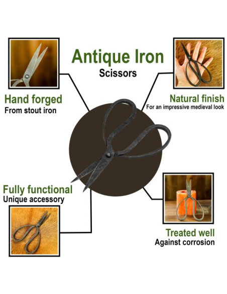 Antieke ijzeren handgesmede schaar