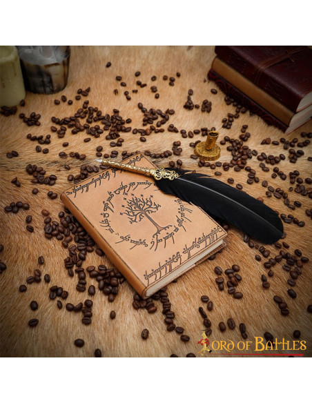 Tree of Gondor Præget Læder Journal,...