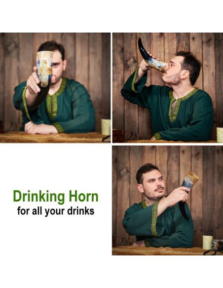 Vikinghoorn met gegraveerd kruis,...