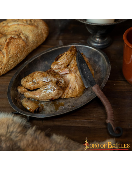 Cuchillo medieval funcional forjado