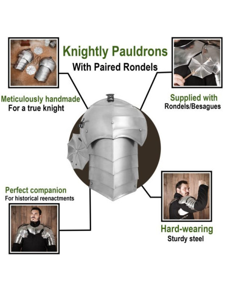 Hombreras medievales con rodelas