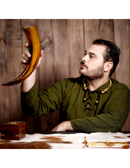 Cuerno para beber con textura...