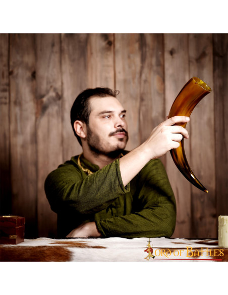 Cuerno para beber con textura...