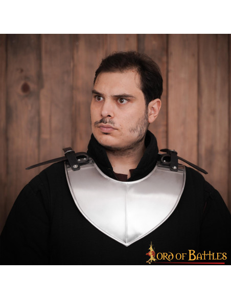 Gorjal medieval clásico en acero