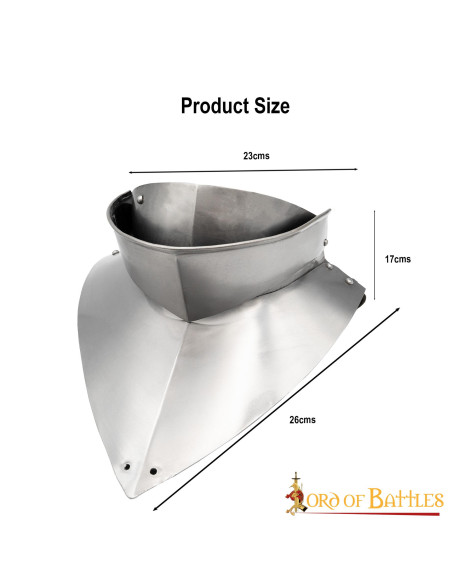 Gorjal medieval con babera, siglo XV