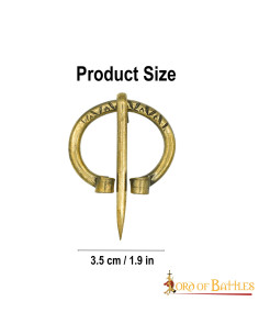 Messing Vikingbroche, 3,5 cm. 2