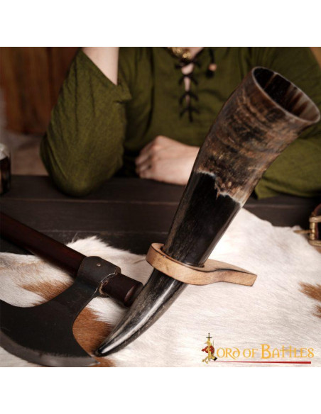 Cuerno de buey vikingo para beber,...