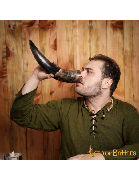 Cuerno de buey vikingo para beber,...