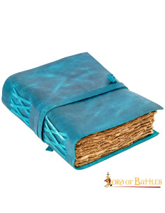 Fancy notes dagboek handgemaakt blauw leer