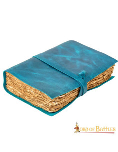 Fancy notes dagboek handgemaakt blauw leer 2