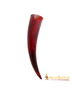 Cuerno rojo para beber en cuerno de buey (400-500 ml.)