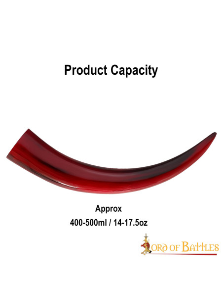 Cuerno rojo para beber en cuerno de...