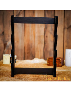 Soporte de madera de 3 niveles para hachas o espadas