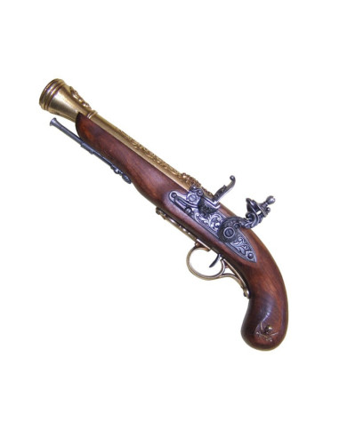 Pistola pirata de chispa siglo XVIII (zurda)