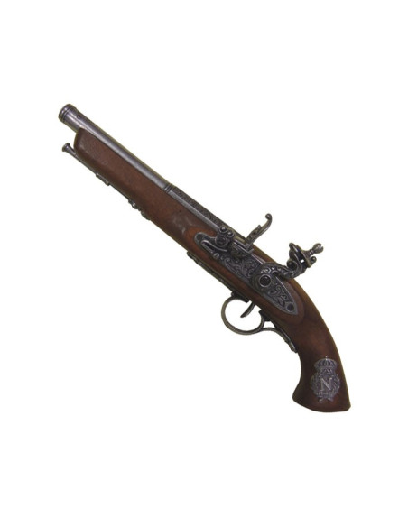 Flintlock pistol, Frankrig 1800-tallet. (venstrehåndet)