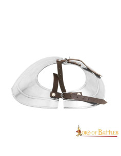 Eenvoudige middeleeuwse gorget in zacht staal 2