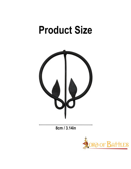 Broche de capa medieval con extremos...