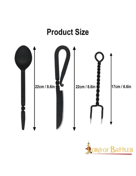 Juego de cubiertos rústicos funcional...