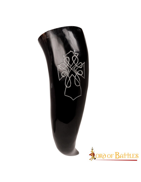 Oksehorn til drikke med indgraveret...