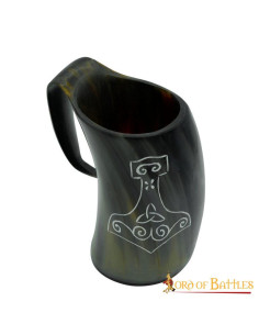 Håndlavet Viking Mjolnir ølkrus 2