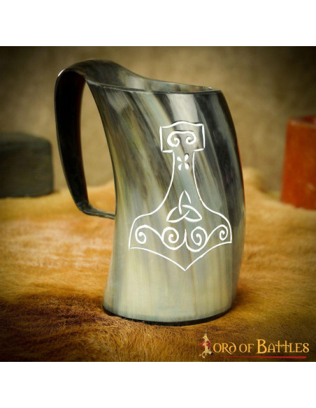Håndlavet Viking Mjolnir ølkrus Håndlavet Viking Mjolnir ølkrus