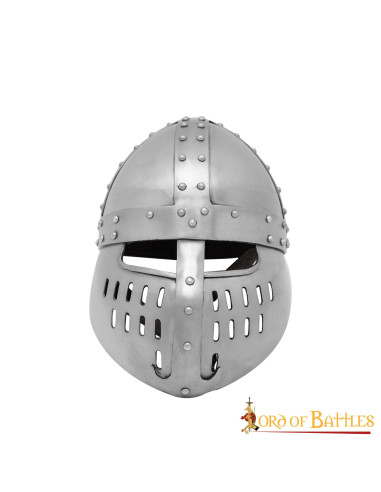 Casco Spangenhelm caballero normando, S. XII-XIII