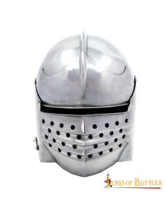 Italiaanse Sallet-helm met gewatteerde voering