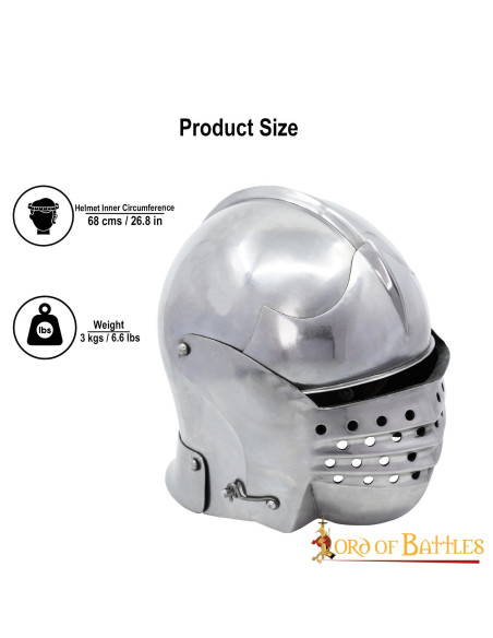 Casco Sallet Italiano con forro... Casco Sallet Italiano con forro...