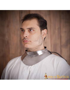 Gorjal pequeño caballero medieval, acero dulce